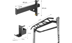 KLT23 SKŁADANY POWER RACK SREBRNY HMS