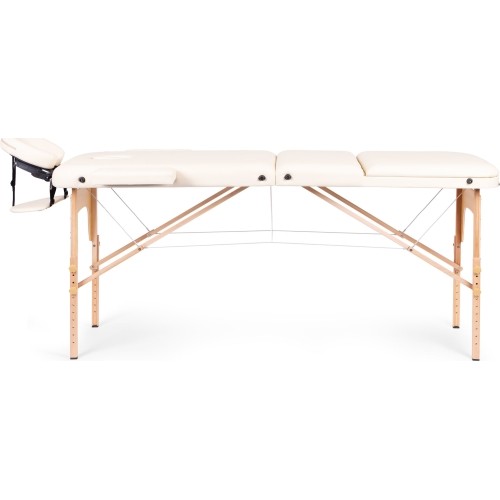 Drewniany stół do masażu i rehabilitacji, 3-segmentowy, składany do walizki + torba ModernHome