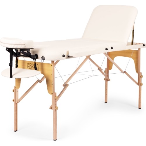 Drewniany stół do masażu i rehabilitacji, 3-segmentowy, składany do walizki + torba ModernHome