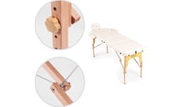 Drewniany stół do masażu i rehabilitacji, 3-segmentowy, składany do walizki + torba ModernHome