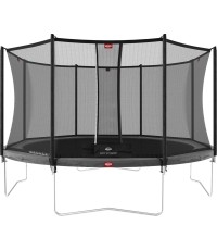 Trampolina ogrodowa BERG Favorit Regular z siatką Comfort 430 cm - szara