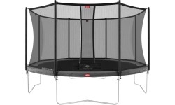 Trampolina ogrodowa BERG Favorit Regular z siatką Comfort 430 cm - szara