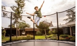 Trampolina ogrodowa BERG Favorit Regular z siatką Comfort 430 cm - szara