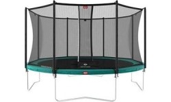 Zestaw trampolina BERG Favorit Regular 430, zielony + siatka ochronna Comfort