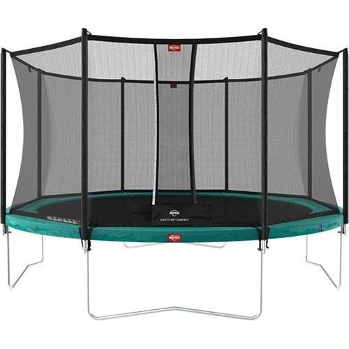 Zestaw trampolina BERG Favorit Regular 430, zielony + siatka ochronna Comfort