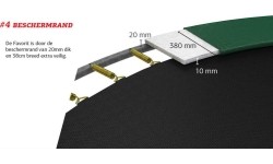 Zestaw trampolina BERG Favorit Regular 430, zielony + siatka ochronna Comfort