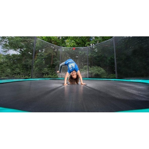 Zestaw trampolina BERG Favorit Regular 430, zielony + siatka ochronna Comfort