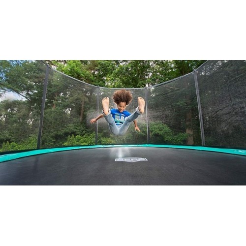 Zestaw trampolina BERG Favorit Regular 430, zielony + siatka ochronna Comfort