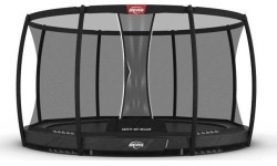 Trampolina BERG Champion InGround 380 szara z siatką ochronną Deluxe