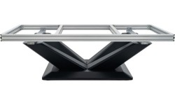 Stół bilardowy, Pool, Rasson Victory III, czarny, kieszonkowy CLUB, 9 stóp, Simonis 760 niebieskozielony