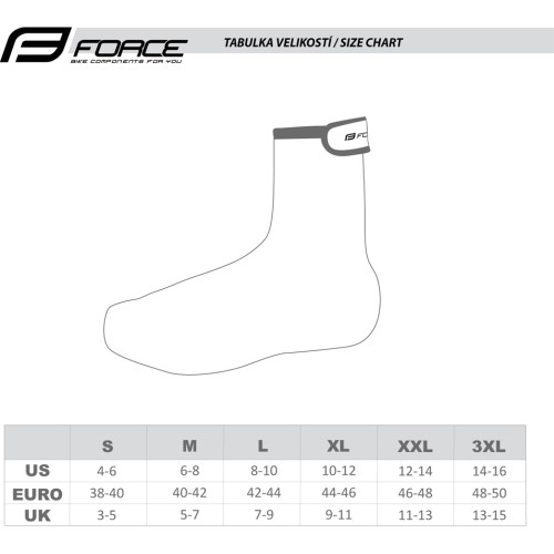 Ochraniacze na buty FORCE Fast rozmiar M (czarne)