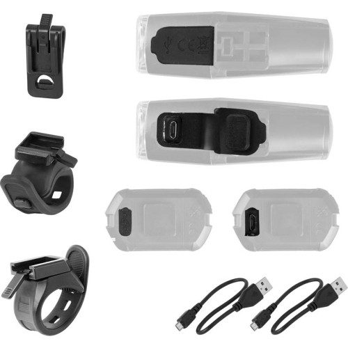 Zestaw lampek FORCE VARIO 500LM + 25LM, USB