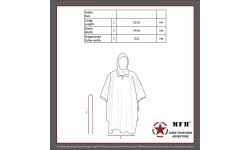 Poncho przeciwdeszczowe MFH Rip Stop - BW Camo