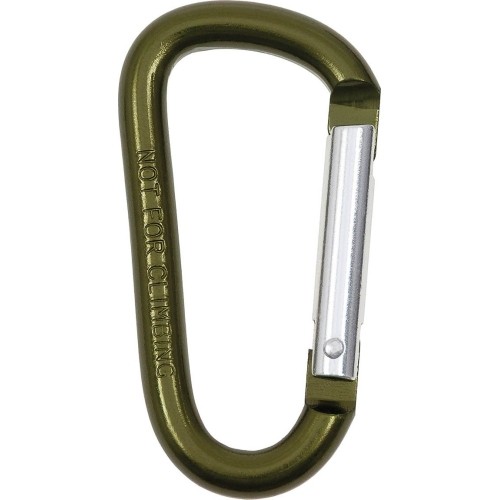 Karabinek D MFH, zielony, 8mmx8cm