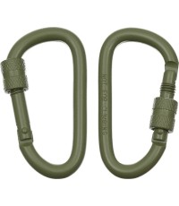 Karabińczyk D MFH Screw Lock, zielony, 6 mm x 6 cm