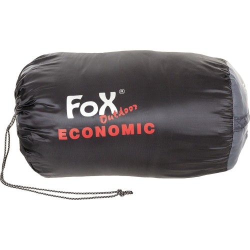 Śpiwór FoxOutdoor Economic, czarno-szary