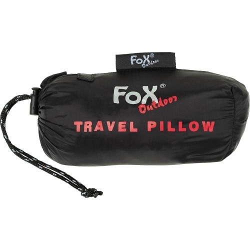 Dmuchana poduszka podróżna FoxOutdoor, czarna