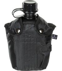 Plastikowa butelka do picia z etui MFH, czarna, 1l