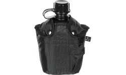 Plastikowa butelka do picia z etui MFH, czarna, 1l