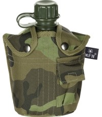 Plastikowa manierka z pokrowcem MFH M 95 CZ Camo, 1 l