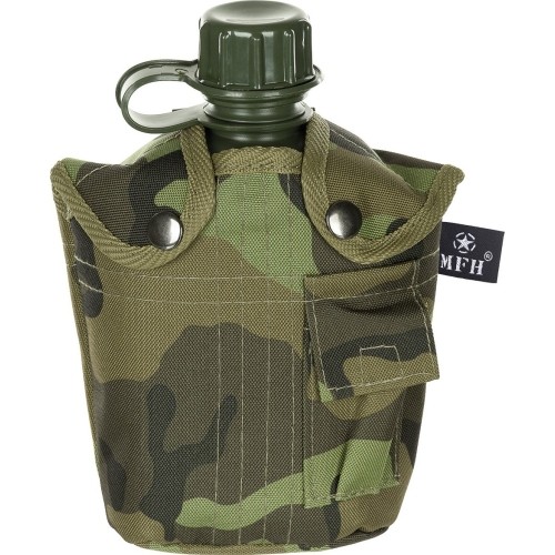 Plastikowa manierka z pokrowcem MFH M 95 CZ Camo, 1 l