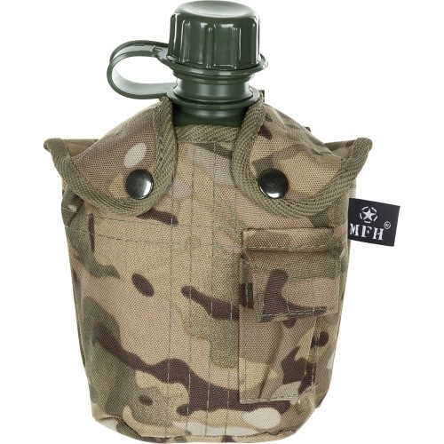 Plastikowa manierka z pokrowcem MFH Operation-Camo, 1 l