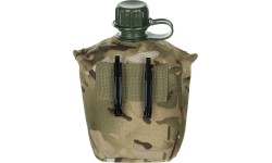 Plastikowa manierka z pokrowcem MFH Operation-Camo, 1 l
