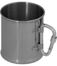 Kubek ze stali nierdzewnej FoxOutdoor z karabińczykiem, 220 ml