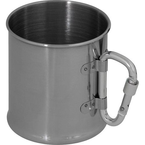 Kubek ze stali nierdzewnej FoxOutdoor z karabińczykiem, 220 ml