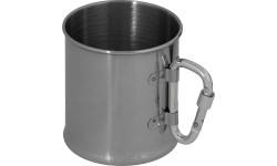 Kubek ze stali nierdzewnej FoxOutdoor z karabińczykiem, 220 ml