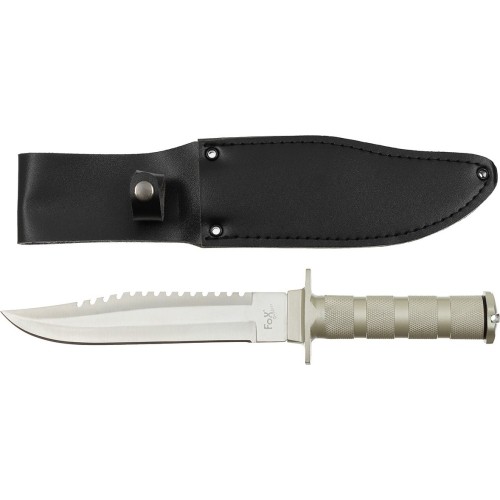 Nóż myśliwski survivalowy Fox Outdoors - srebrny