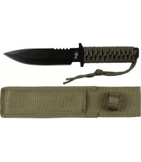 Nóż FoxOutdoor, zielony, z ostrzem stałym