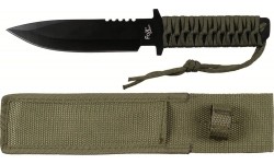 Nóż FoxOutdoor, zielony, z ostrzem stałym
