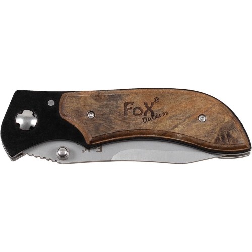 Nóż FoxOutdoor, luksusowe wykończenie drewniane