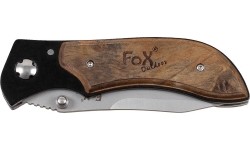 Nóż składany FoxOutdoor z okładkami ze szlachetnego drewna