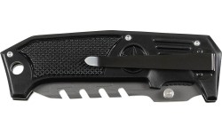 Nóż FoxOutdoor, czarny, rękojeść metalowa