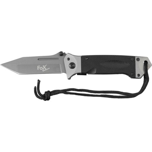 Nóż składany FoxOutdoor, rękojeść G10, czarny