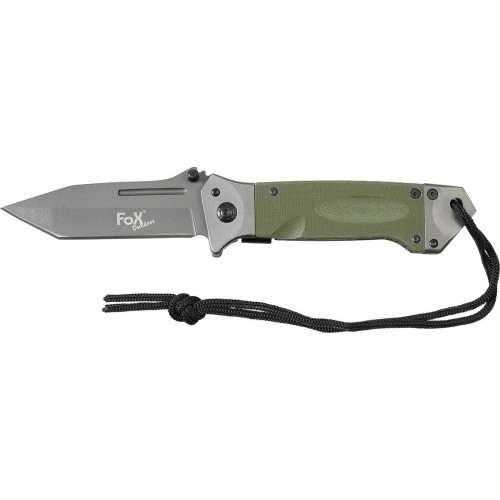 Nóż składany FoxOutdoor, zielony, rękojeść G10