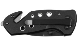 Nóż FoxOutdoor, czarny, rękojeść metalowa