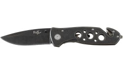 Nóż składany FoxOutdoor, metalowa rękojeść, Stonewash