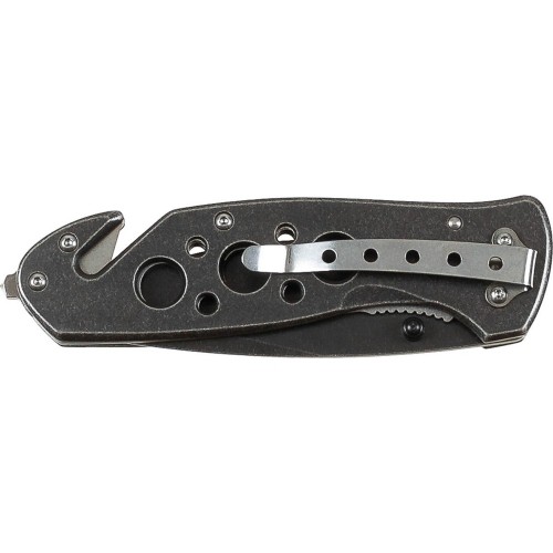 Nóż składany FoxOutdoor, metalowa rękojeść, Stonewash