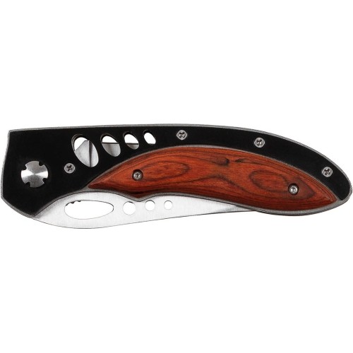 Nóż FoxOutdoor, rękojeść z detalami z drewna