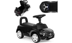 Autko na akumulator Mercedes klasy C, interaktywna kierownica, dźwięki, czarne