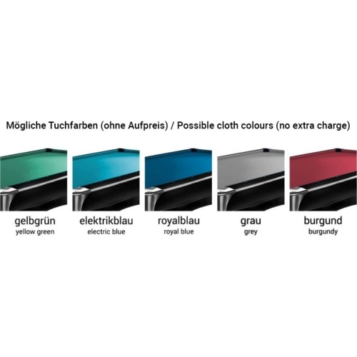 Stół bilardowy, Pool, Competition II, 9 stóp, mahoń, obrus żółto-zielony