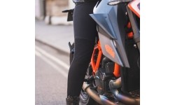 Krótkie damskie legginsy motocyklowe Oxford Super Moto, czarne