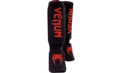 Ochraniacze Venum Kontact - czarne/czerwone