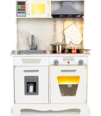 Ecotoys drewniana kuchnia dla dzieci, z dźwiękami, światłami + akcesoriami