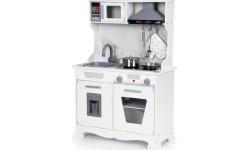 Ecotoys drewniana kuchnia dla dzieci, z dźwiękami, światłami + akcesoriami
