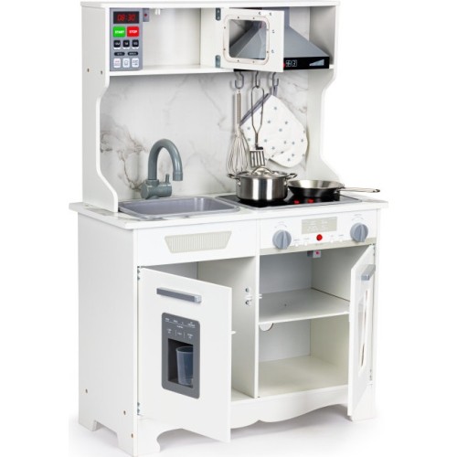 Ecotoys drewniana kuchnia dla dzieci, z dźwiękami, światłami + akcesoriami