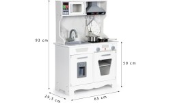 Ecotoys drewniana kuchnia dla dzieci, z dźwiękami, światłami + akcesoriami